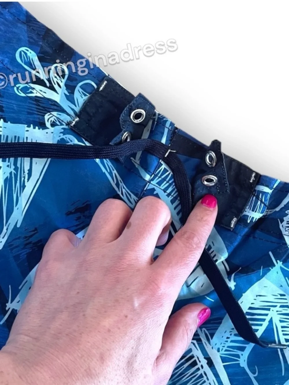 Joe Boxer Boys Swim Trunks Size L 10/12 Blue Floral Board Shorts Bathing Suit